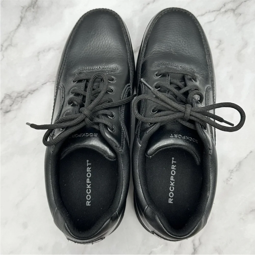 Rockport Shoes Mens Size 10M Black Leather Casual Walking Sneakers K71218